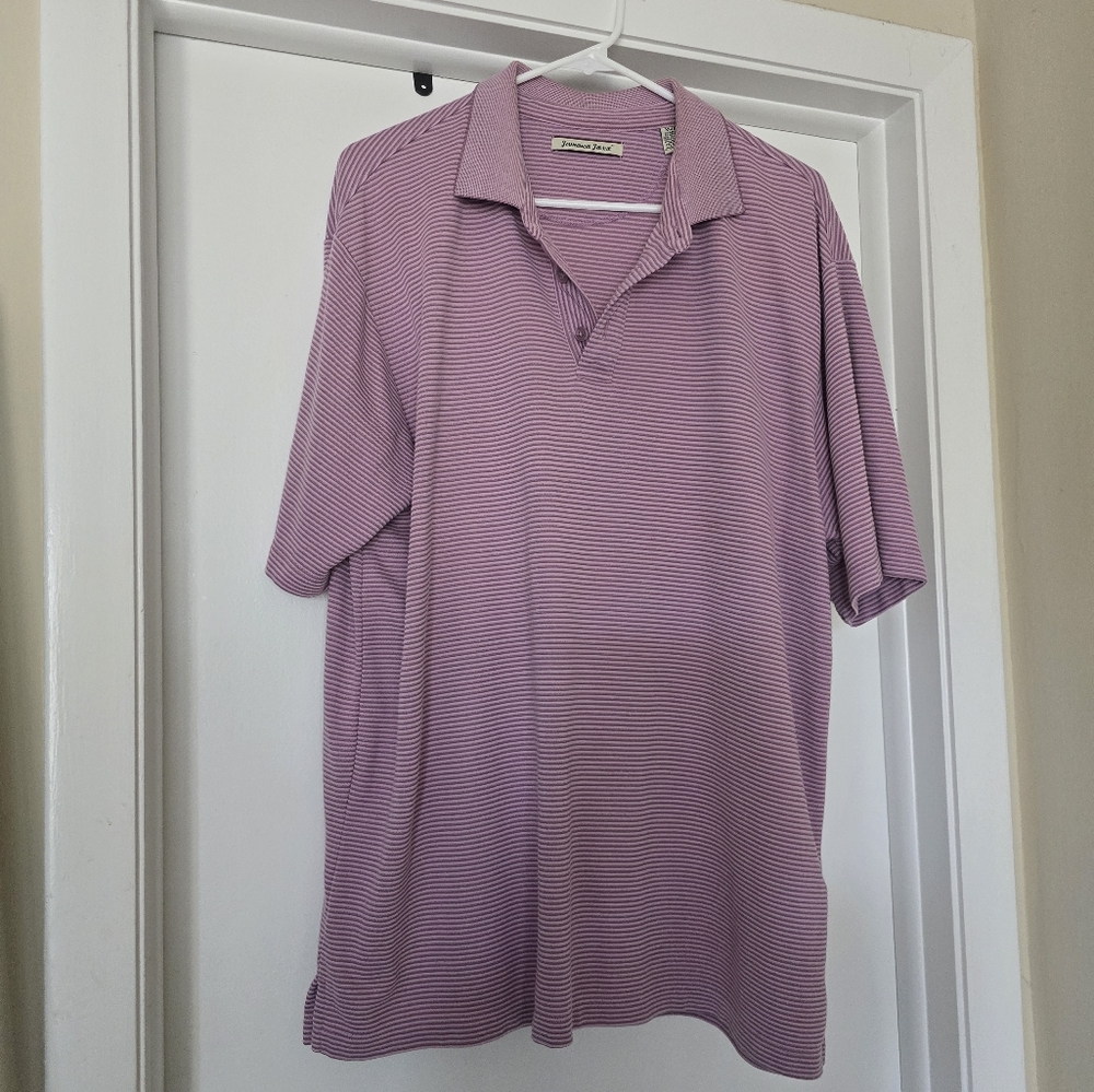 Jamaica Jaxx Purple Striped Polo Shirt